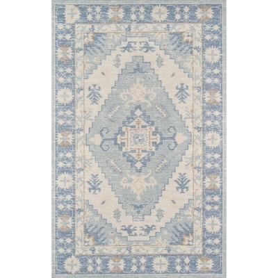 Momeni Anatolia Wool and Nylon Traditional Medallion Area Rug