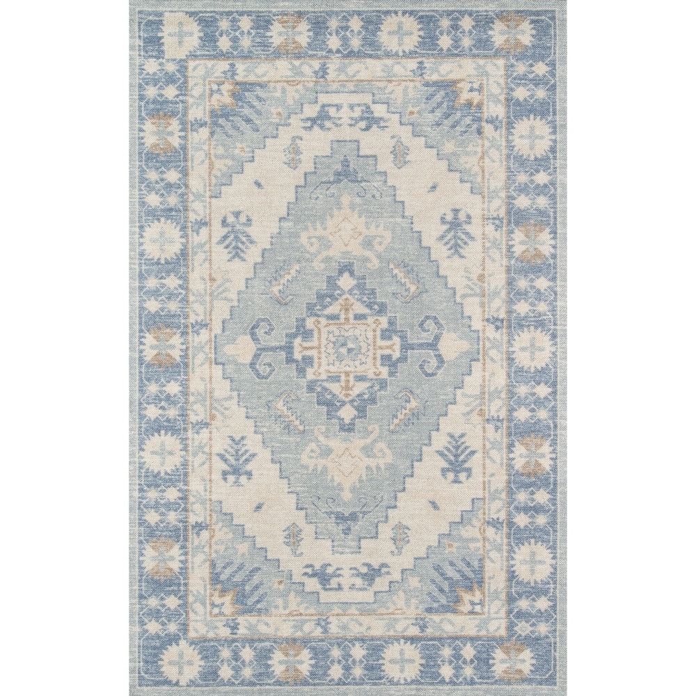 Momeni Anatolia Wool and Nylon Traditional Medallion Area Rug.