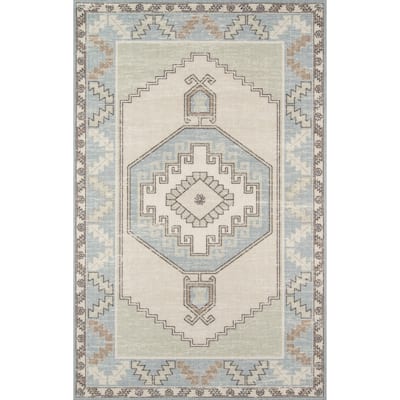 Momeni Anatolia Wool and Nylon Traditional Medallion Area Rug