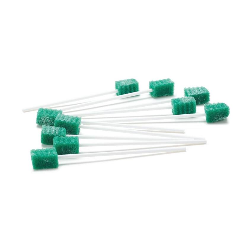Medline Oral Swab Dentips Treated Green (Case of 1000)