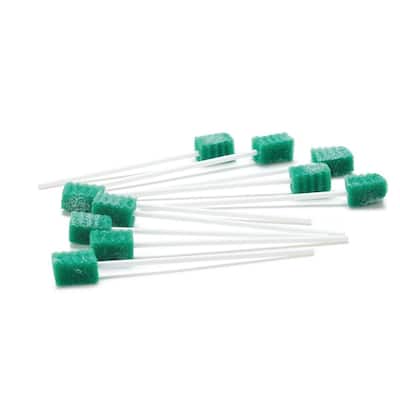 Medline Oral Swab Dentips Treated Green (Case of 1000)