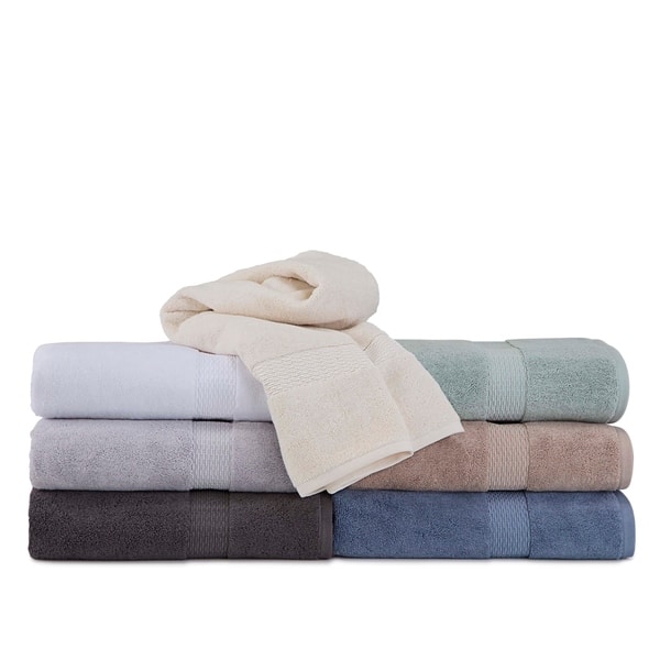 Under The Canopy GOTS Certified Luxe Organic Cotton Bath Towel, Pale Sage, Green