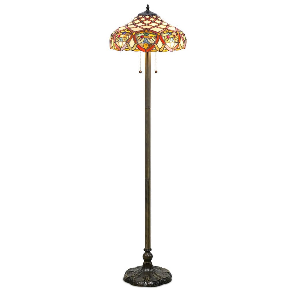 Tiffany-style Baroque Floor Lamp
