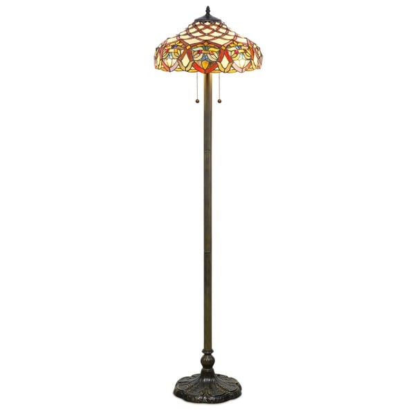 art deco tiffany uplighter floor lamp