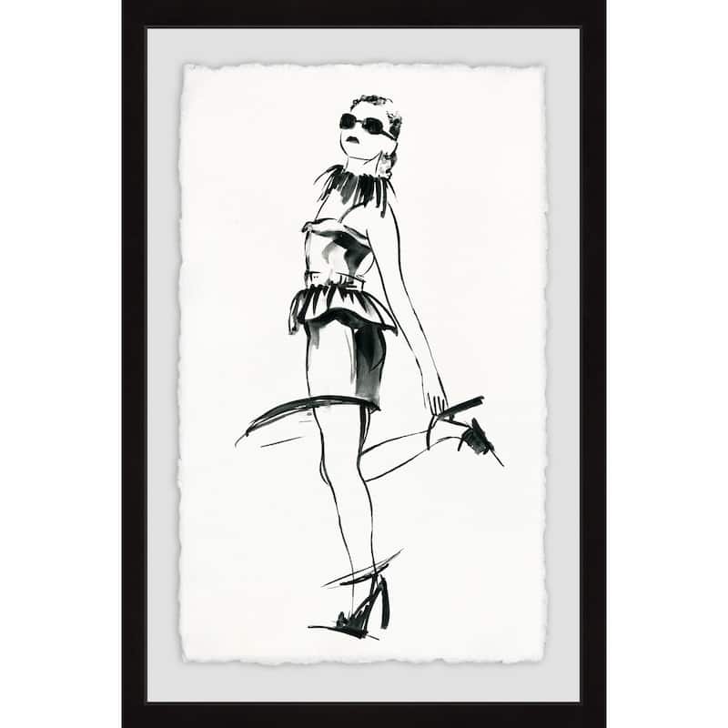 'My Right Heel II' Framed Painting Print - Multi-Color