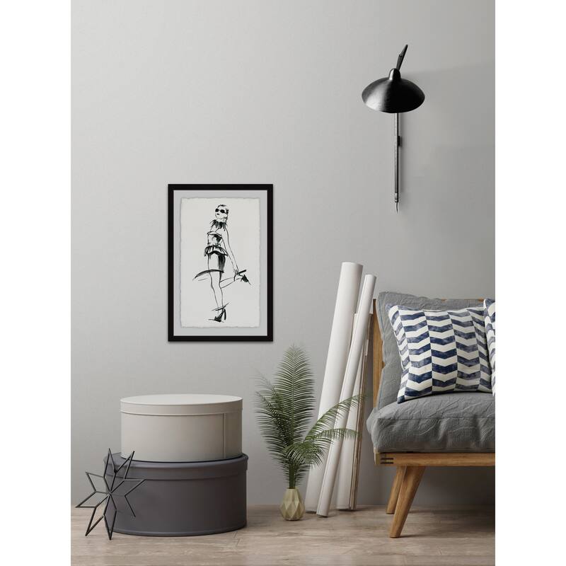 'My Right Heel II' Framed Painting Print - Multi-Color
