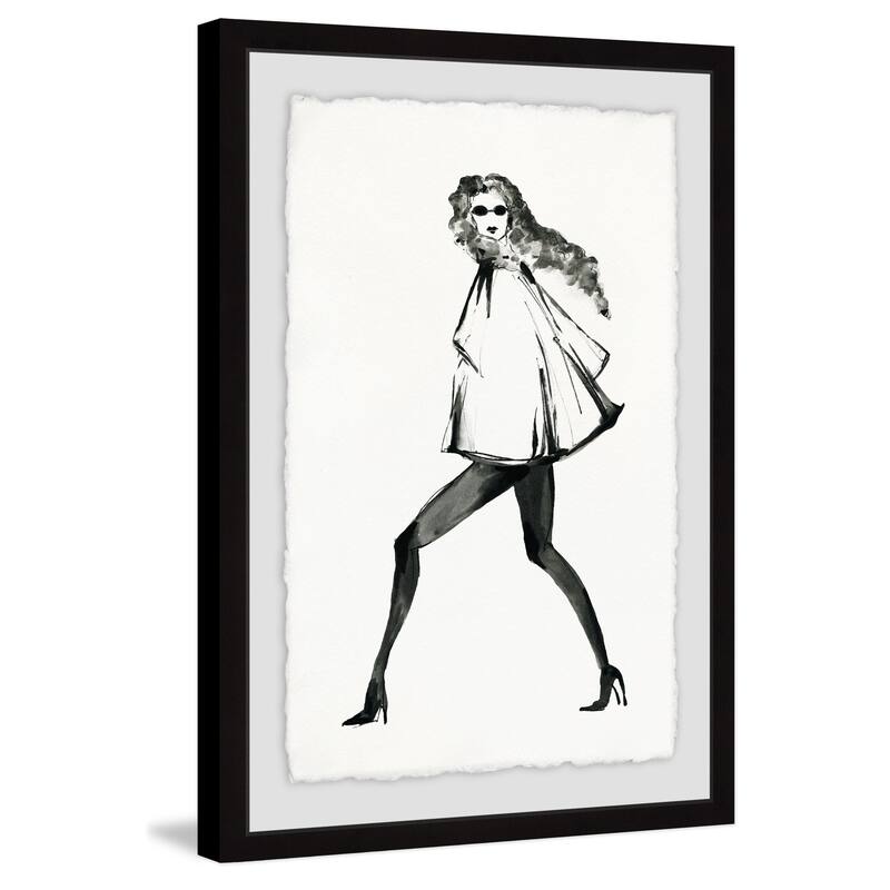 'NY Strut' Framed Painting Print - Multi-Color
