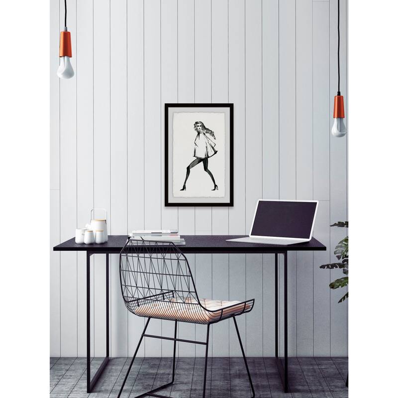 'NY Strut' Framed Painting Print - Multi-Color
