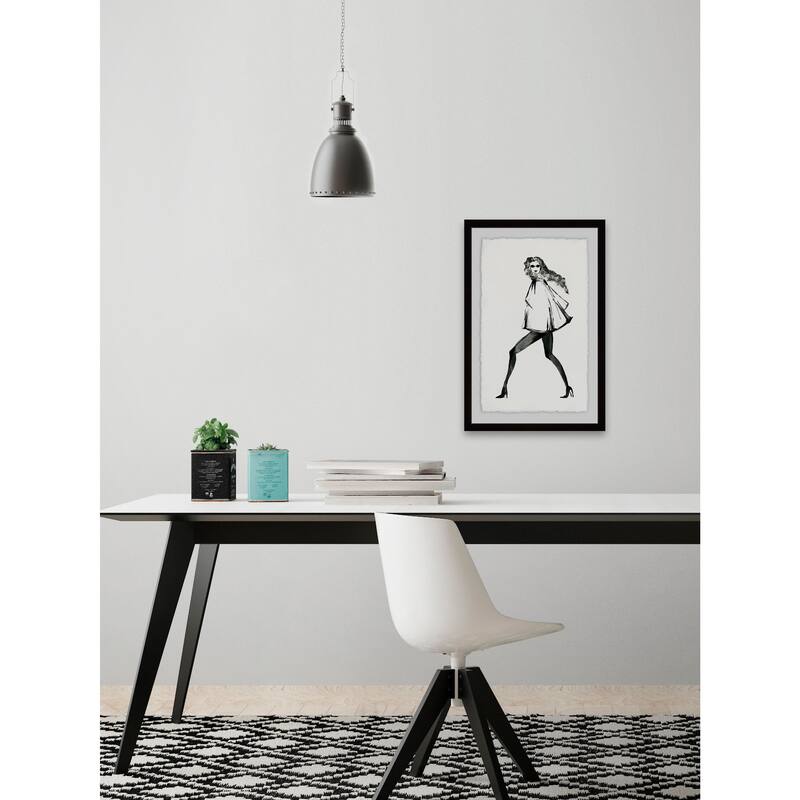 'NY Strut' Framed Painting Print - Multi-Color