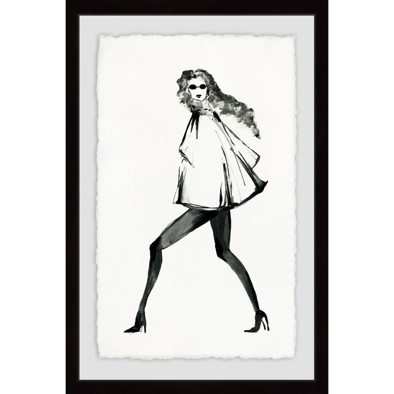 'NY Strut' Framed Painting Print - Multi-Color