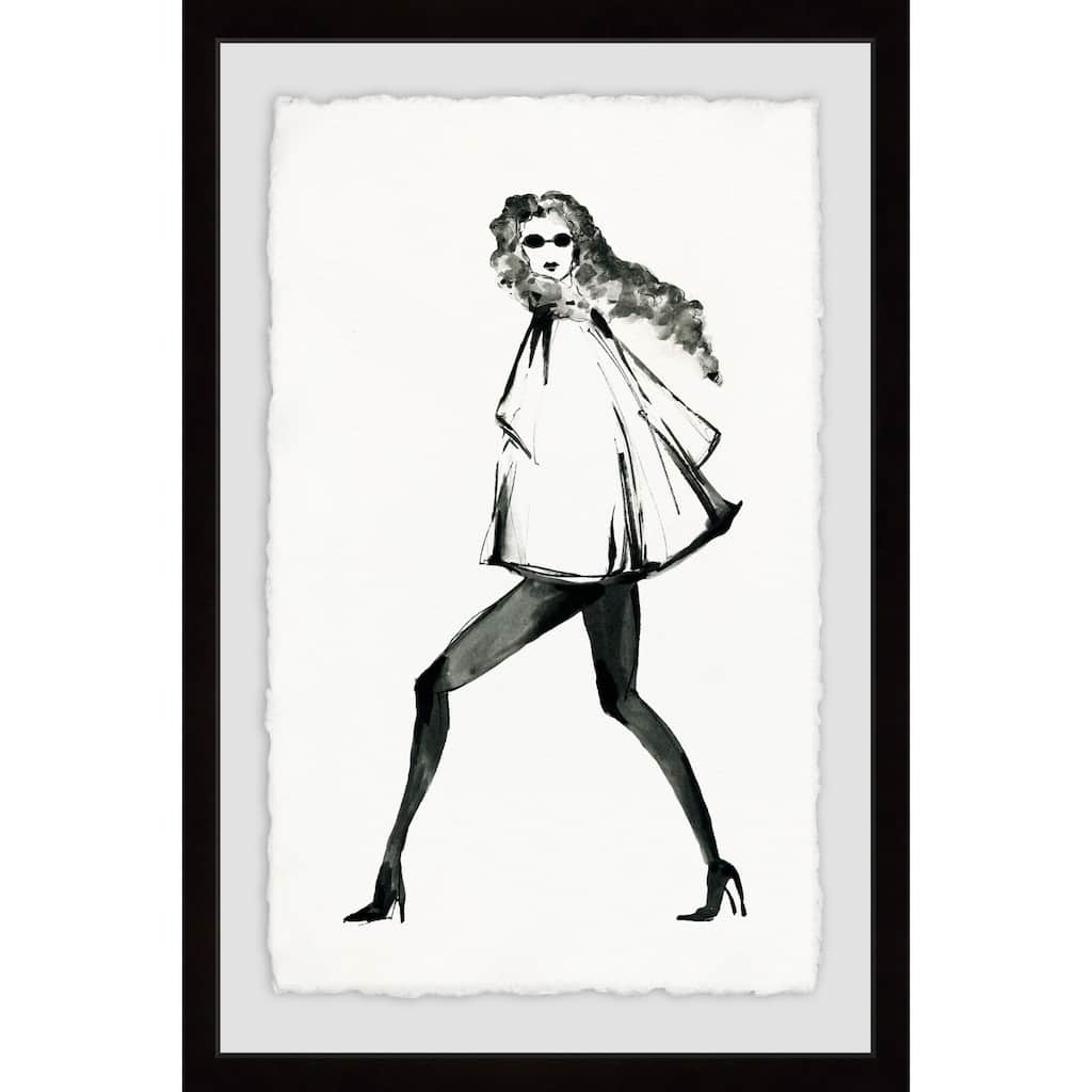 'NY Strut' Framed Painting Print - Multi-Color