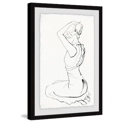 'Hair Updo' Framed Painting Print - Multi-Color