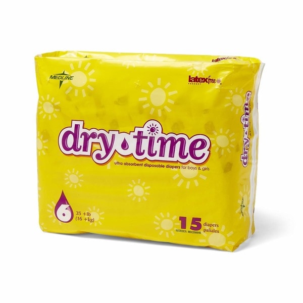 Shop Medline DryTime Size 6 Disposable Baby Diapers (Case of 120
