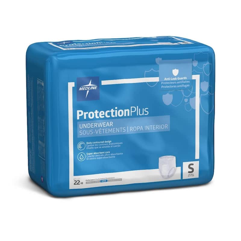 Medline Protective Pull-up Underwear Small 20-inch - 28-inch (Case of 88)