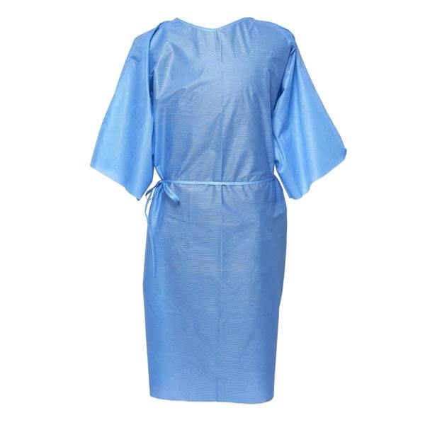 Shop Medline Patient Gown SMS Blue Short Sleeve XL (Pack of 50) Free