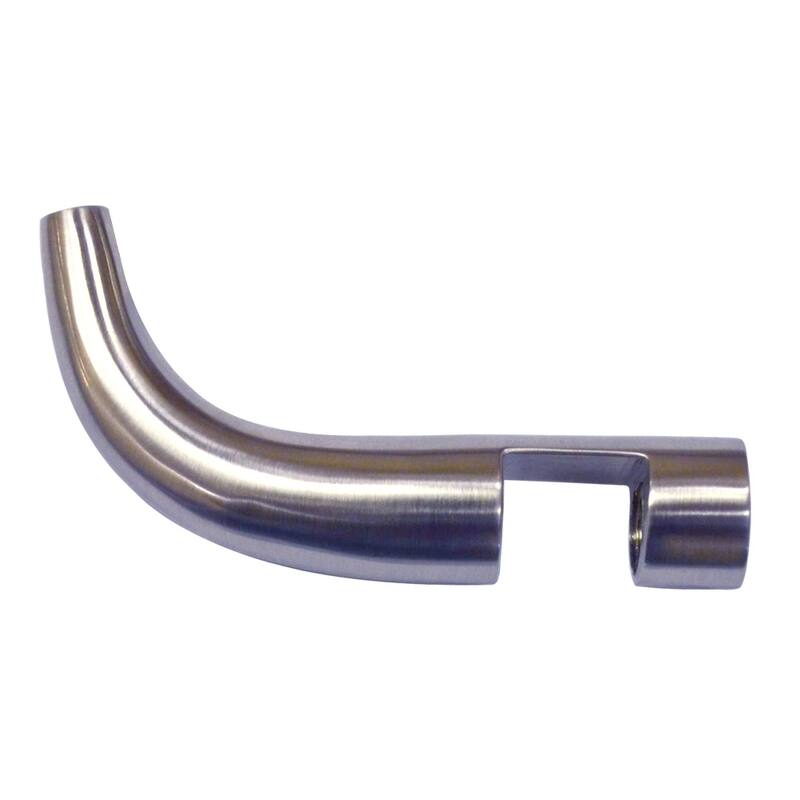 Whitehaus Collection Slide on Adjustable Shower Door Robe/Towel Hook - Nickel Finish - Metal