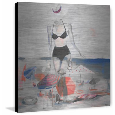 'Black Bikini' Painting Print on Brushed Aluminum