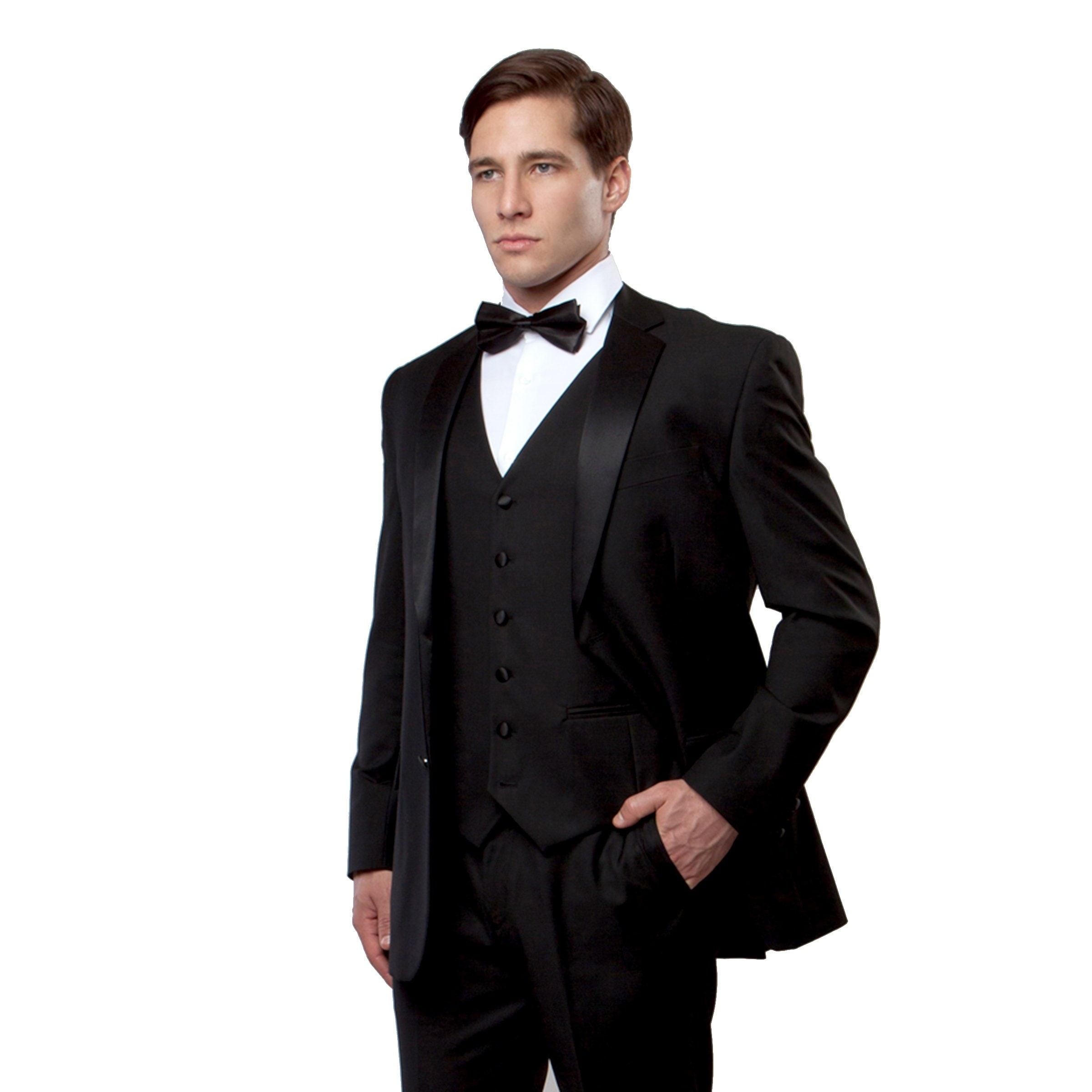 Mens 3 Piece Tuxedo Set Suit Vest Pants On Sale Overstock