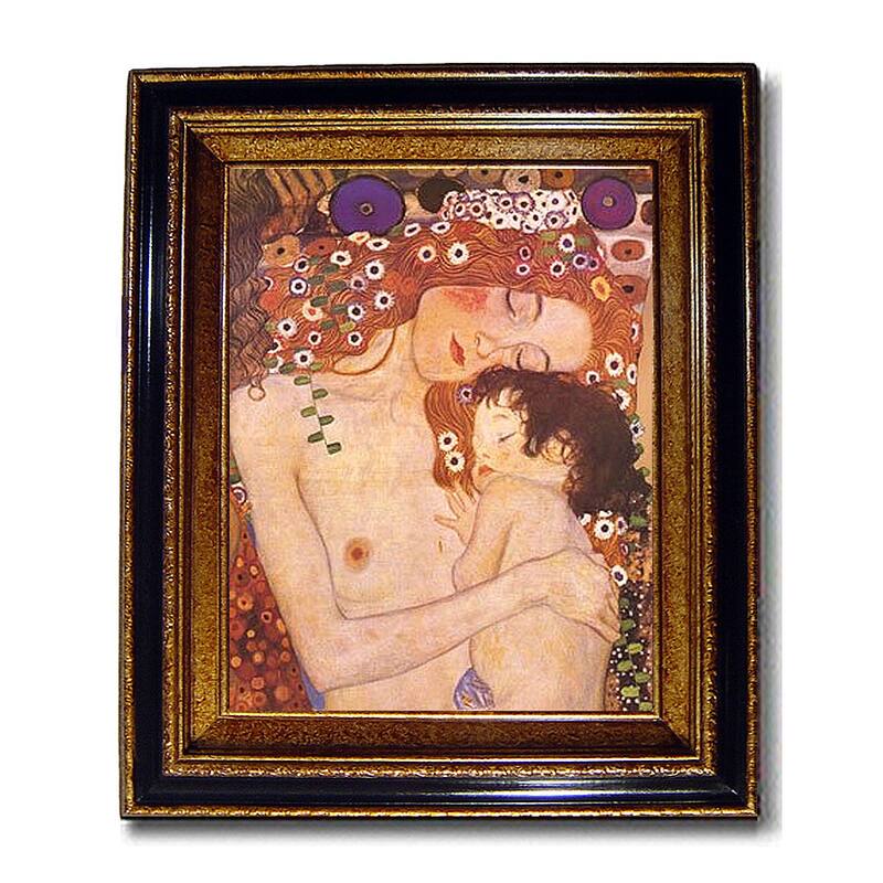 The Three Ages of Woman by Klimt Framed Canvas Art