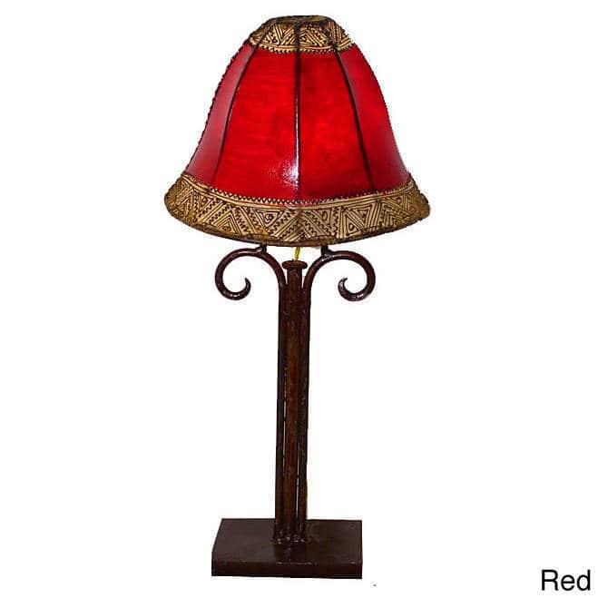 Genuine Leather 'Arabian' Desk Lamp (Morocco)