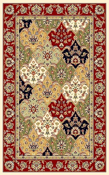 Lyndhurst Collection Traditional Multicolor/red Rug (33 X 53)