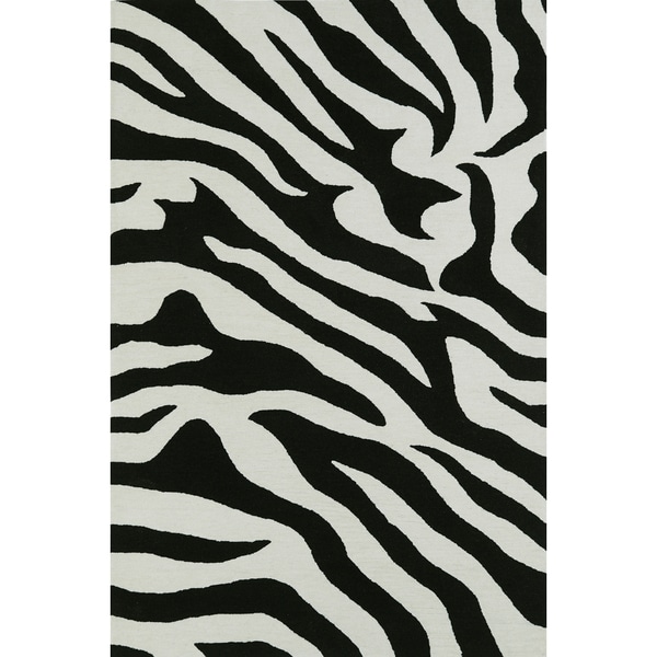 black and white zebra rug