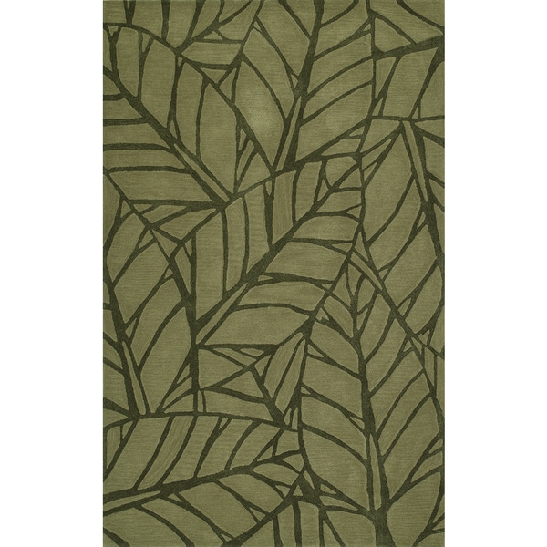Addison Zenith Bold Leaf Olive Green Area Rug On Free Addison Zenith Bold Leaf Olive Green Area Rug