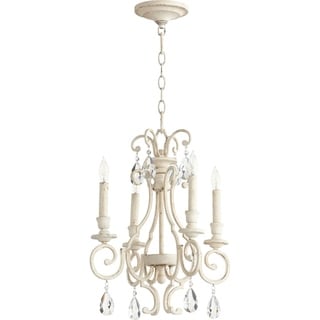 Ansley 4-light Chandelier (White) - Chandeliers For Bedrooms by Overstock.com