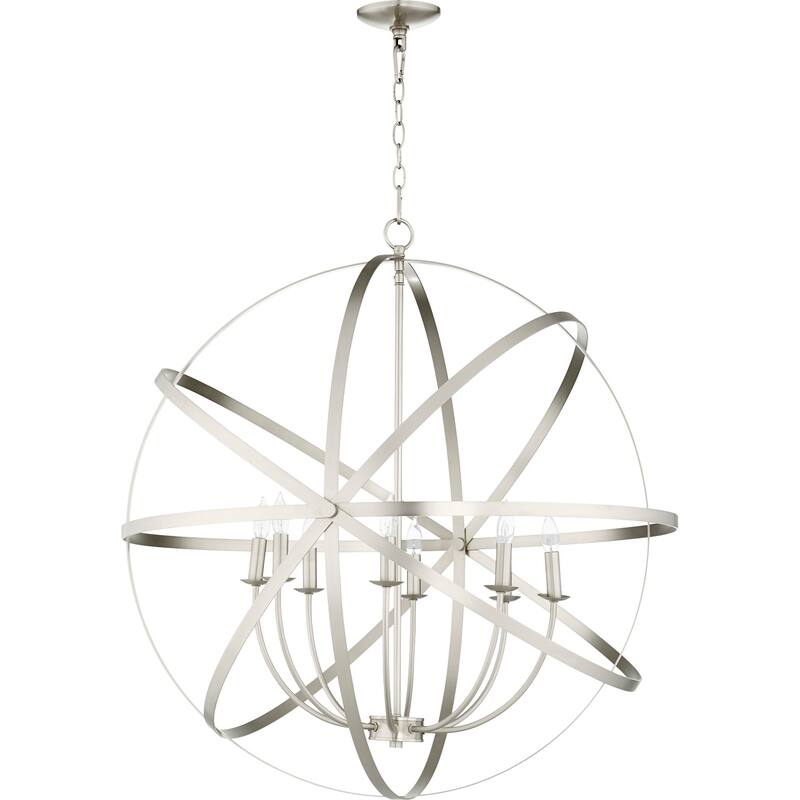 Celesti 8-light Sphere Chandelier - Nickel Finish/Satin