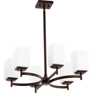 Delta 6-light Chandelier (Nickel/Bronze) - Chandeliers For Bedrooms by Overstock.com