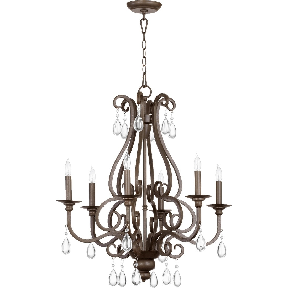Anders Oiled Bronze 6-light Chandelier (Bronze Finish) - Chandeliers For Bedrooms by Overstock.com