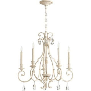 Ansley 5-light Chandelier (White) - Chandeliers For Bedrooms by Overstock.com