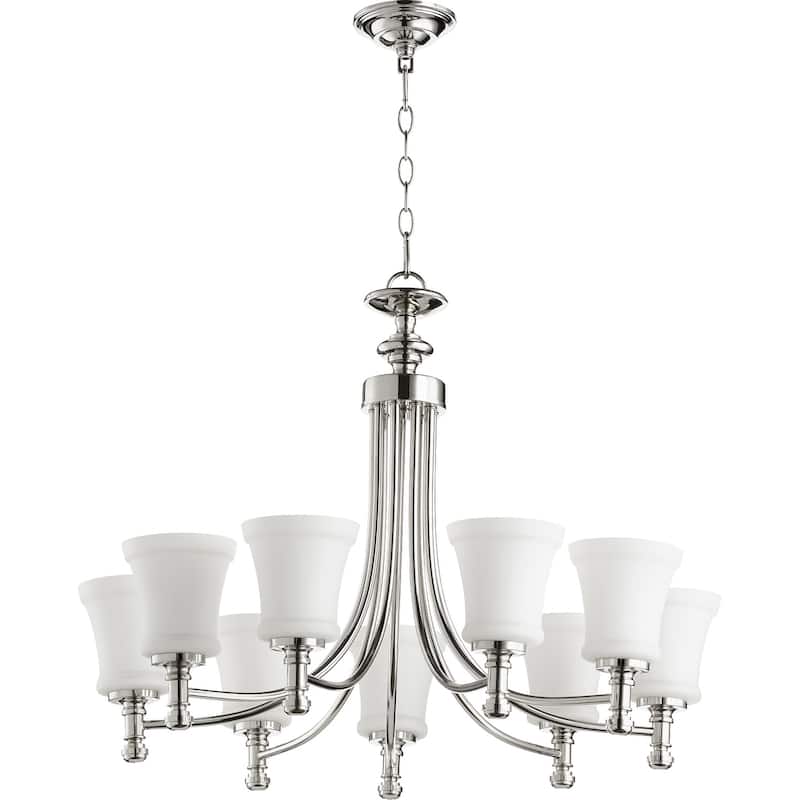 Rossington 9-light Chandelier - Polished/Nickel Finish