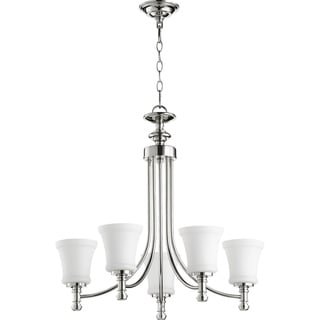 Rossington 5-light Chandelier (Polished/Nickel Finish) - Chandeliers For Bedrooms by Overstock.com