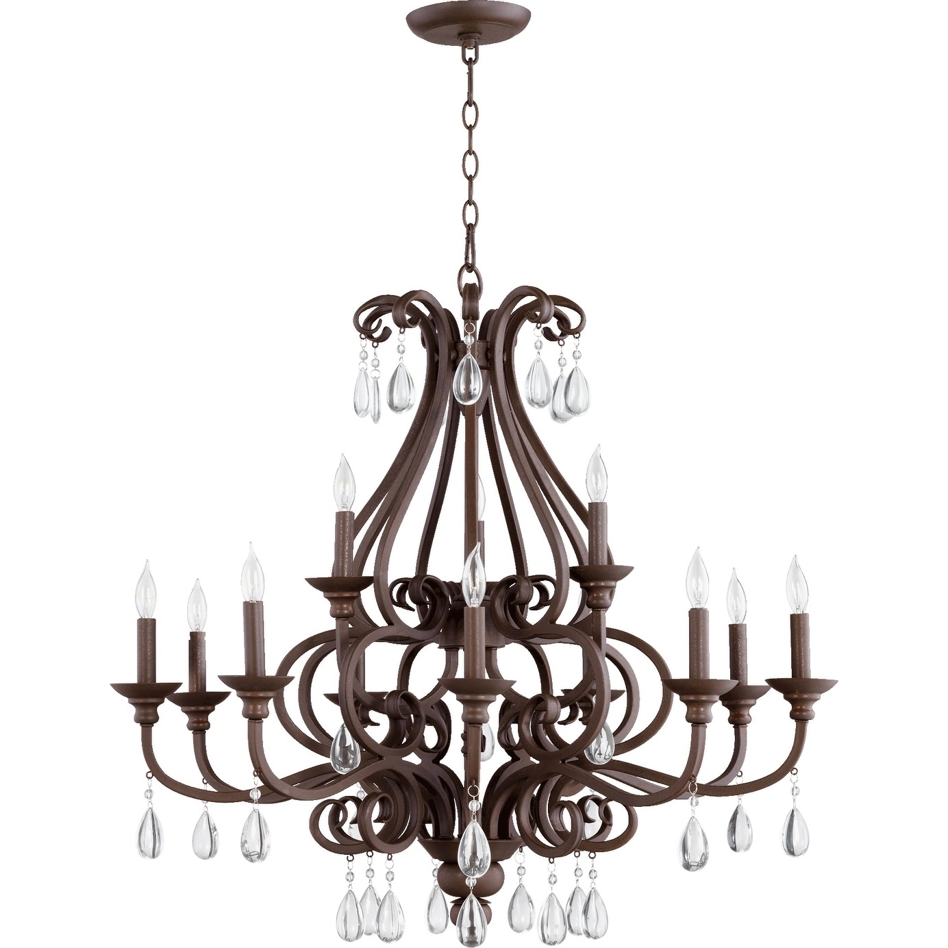 Anders Oiled Bronze 12-light Chandelier (Bronze Finish) - Chandeliers For Bedrooms by Overstock.com