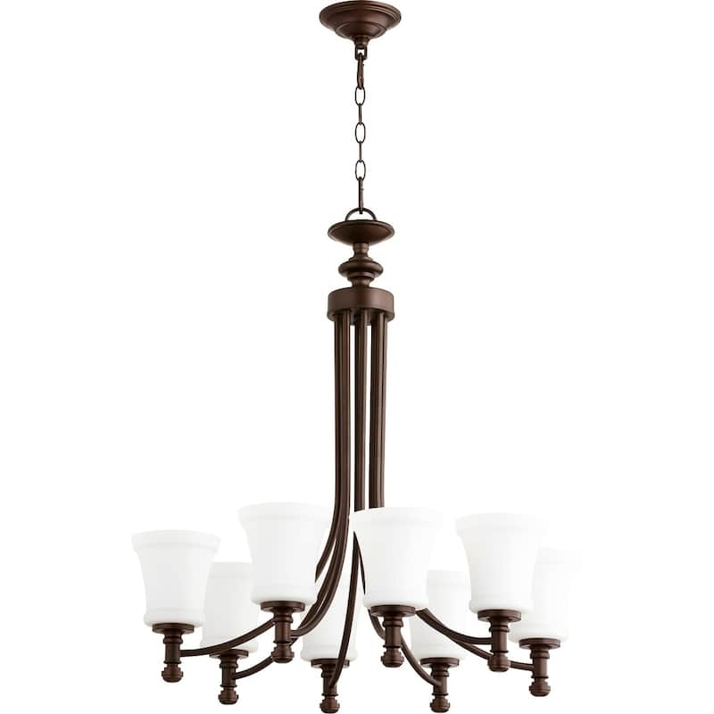 Rossington 8-light Chandelier - Silver Finish/Bronze Finish