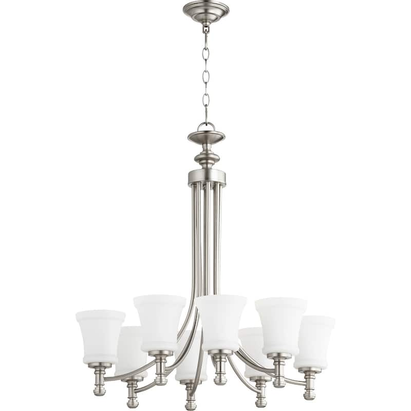 Rossington 8-light Chandelier - Nickel Finish/Satin