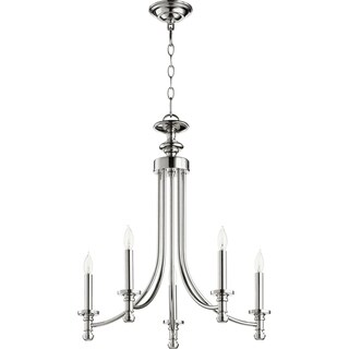 Rossington 5-light Chandelier (Polished/Nickel Finish) - Chandeliers For Bedrooms by Overstock.com