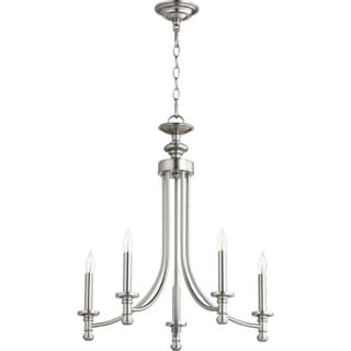 Rossington 5-light Chandelier (Nickel Finish/Satin) - Chandeliers For Bedrooms by Overstock.com