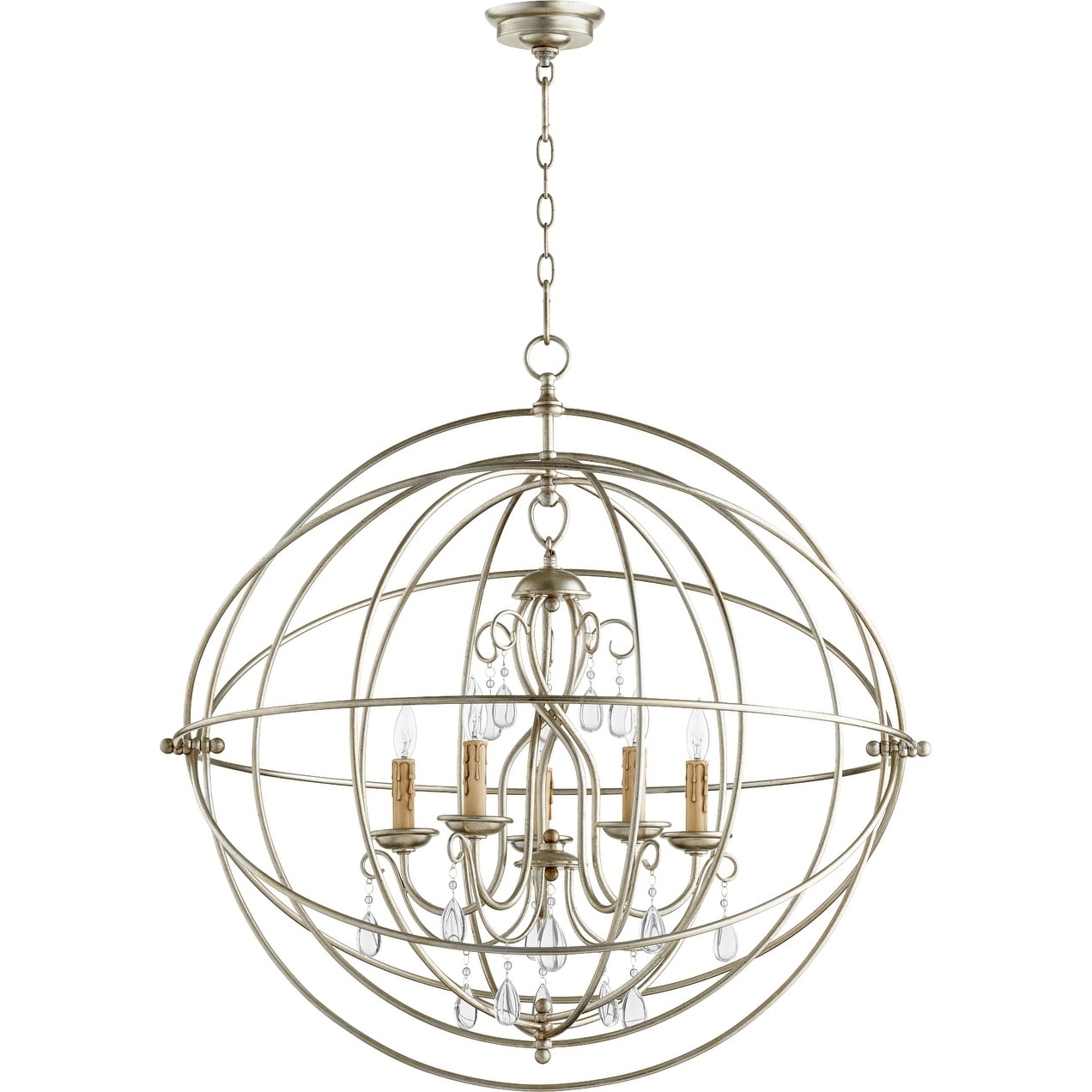 Cilia 5-light Chandelier (Silver - Modern & Contemporary) - Chandeliers For Bedrooms by Overstock.com