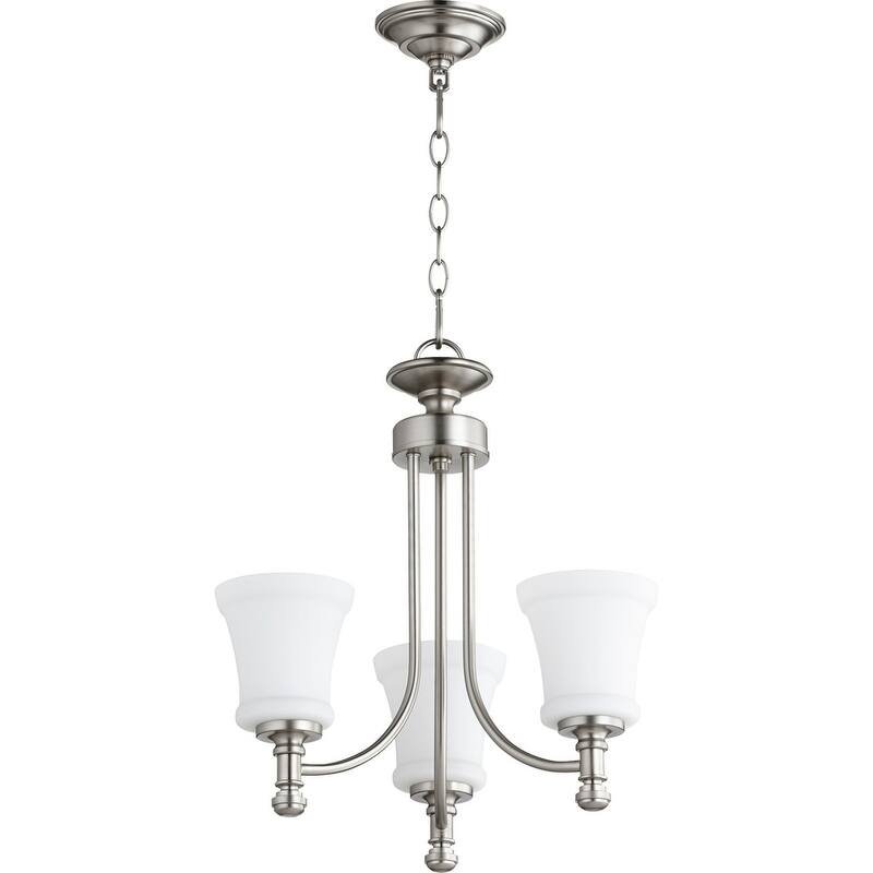 Rossington 3-light Chandelier - Nickel Finish/Satin