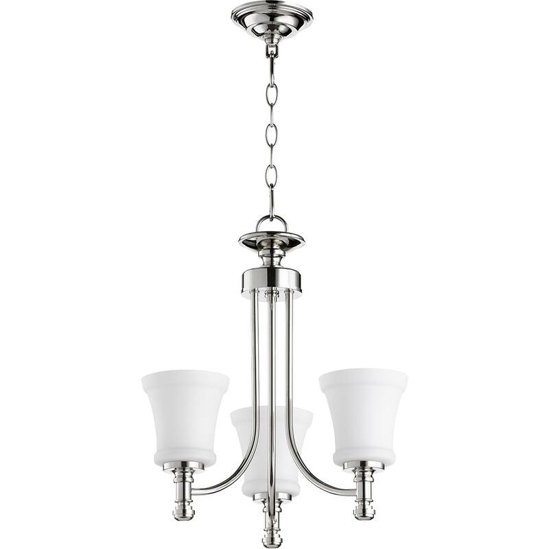Rossington 3-light Chandelier - Polished/Nickel Finish
