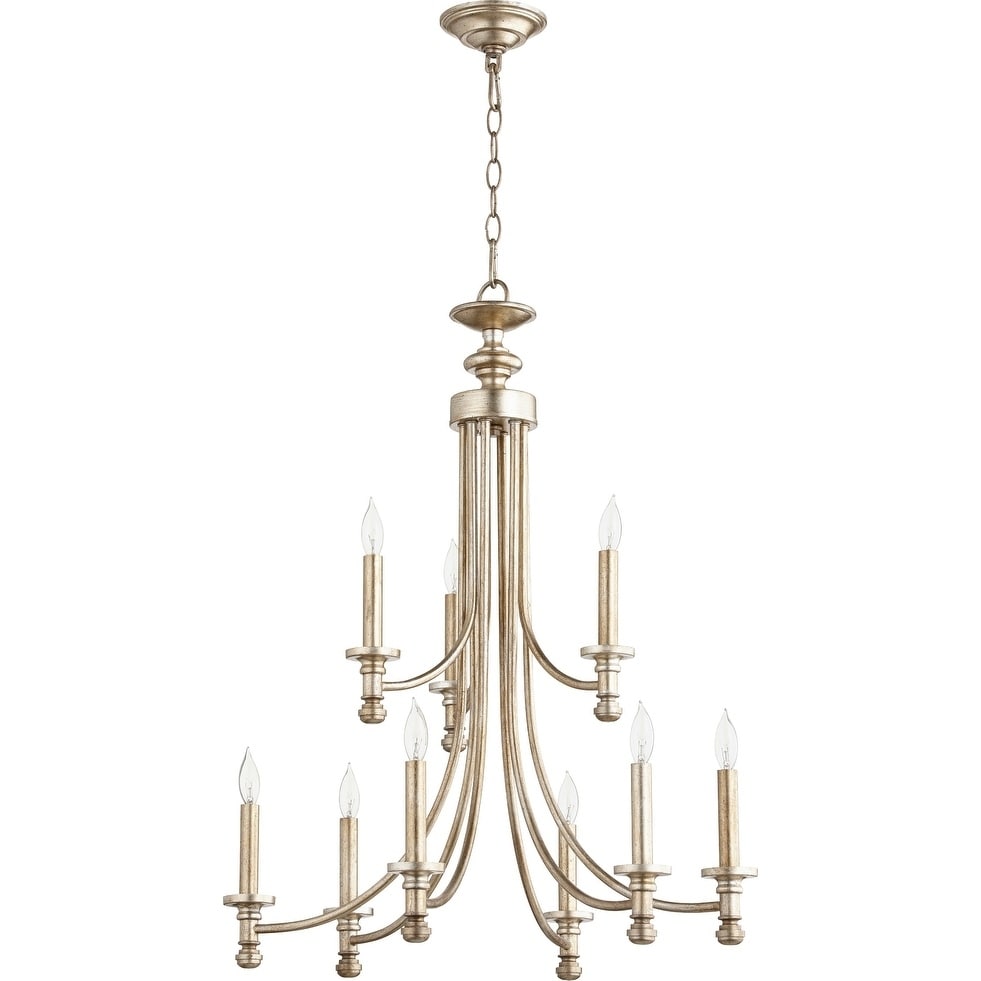 Rossington 9-light 2-tier Chandelier (Silver Finish) - Chandeliers For Bedrooms by Overstock.com
