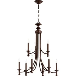 Rossington 9-light 2-tier Chandelier (Silver Finish/Bronze Finish) - Chandeliers For Bedrooms by Overstock.com