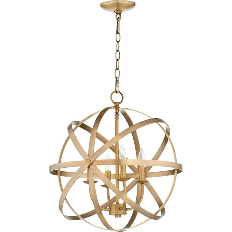 Celeste 4-light Sphere Chandelier - Brass Finish