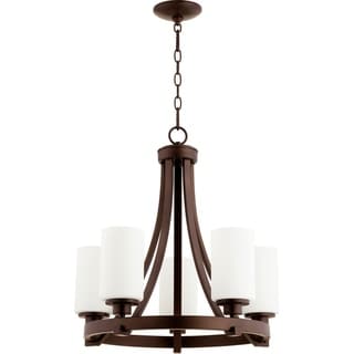Lancaster 5-light Chandelier (Nickel/Bronze) - Chandeliers For Bedrooms by Overstock.com