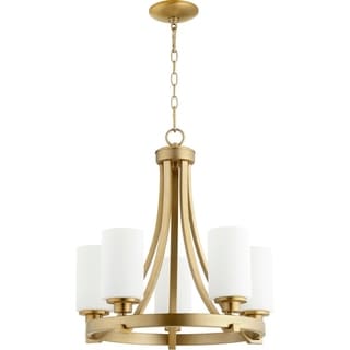 Lancaster 5-light Chandelier (Brass) - Chandeliers For Bedrooms by Overstock.com