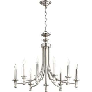 Rossington 9-light Chandelier (Nickel Finish/Satin) - Chandeliers For Bedrooms by Overstock.com