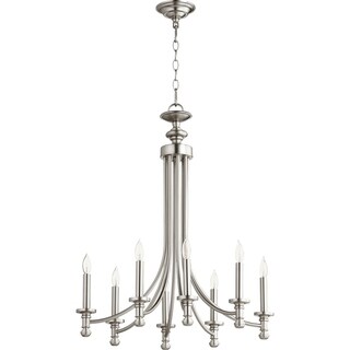 Rossington 8-light Chandelier (Nickel Finish/Satin) - Chandeliers For Bedrooms by Overstock.com