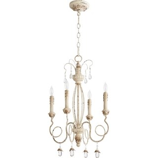 Venice 4-light Chandelier (White) - Chandeliers For Bedrooms by Overstock.com